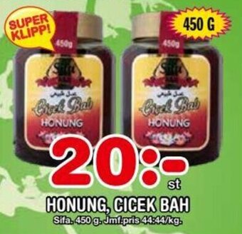 Nya Pulsen HONUNG, CICEK BAH erbjuda