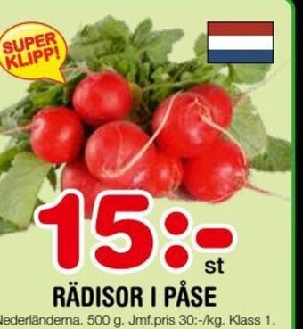 RÄDISOR I PÅSE