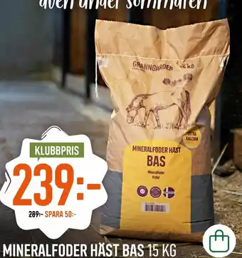 MINERALFODER HÄST BAS 15 KG