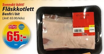 Extra Mjällby Stormarknad Svenskt kött! Fläskkotlett Benfri i bit erbjuda