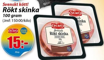 Extra Mjällby Stormarknad Rökt skinka erbjuda