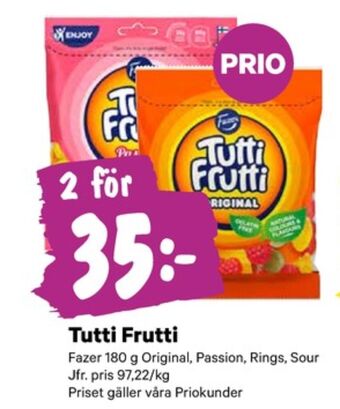 City Gross Tutti frutti original godispåsar erbjuda