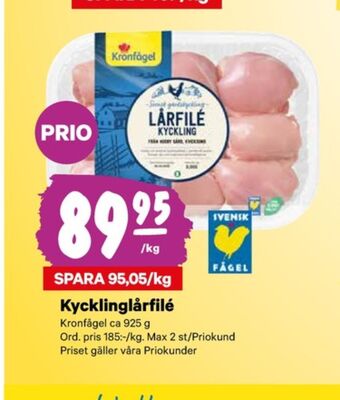 City Gross Kronfågel kycklinglårfile erbjuda