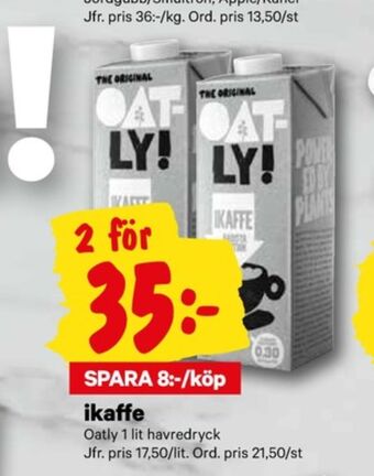 City Gross Oatly ikaffe havredryck erbjuda