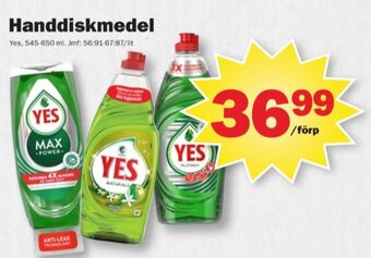 Pekås Yes handdiskmedel erbjuda