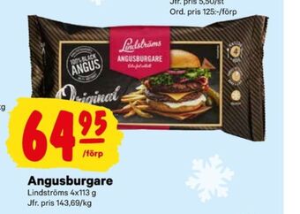 City Gross Lindströms hamburgare erbjuda