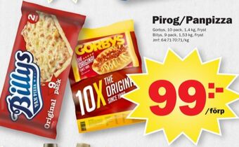 Pekås Billys pizza erbjuda