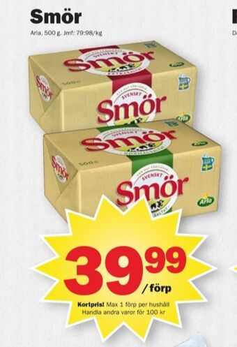 Pekås Svenskt smör erbjuda