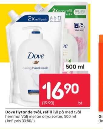 Rusta Dove tvål flytande erbjuda