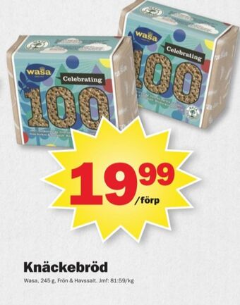 Pekås 100 knäckebröd erbjuda