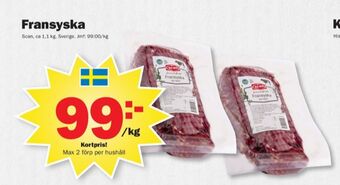 Pekås Scan nötstek erbjuda