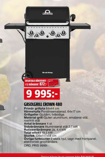 Bauhaus Broil king gasolgrill erbjuda