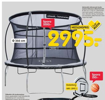 Rusta Adrenalin studsmatta/trampolin erbjuda