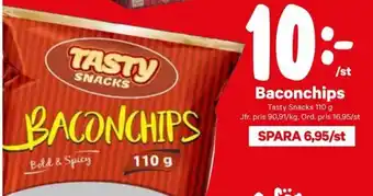 City Gross Baconchips Tasty Snacks 110 g erbjuda