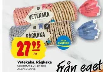 City Gross Vetekaka, Rågkaka Garant 900 g, erbjuda