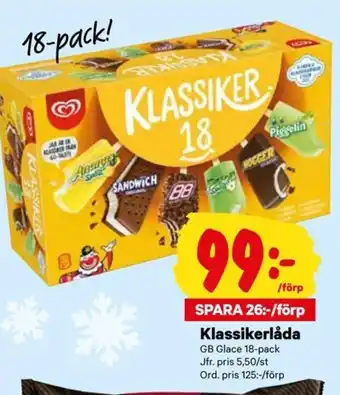 City Gross Klassikerlåda GB Glace 18-pack erbjuda