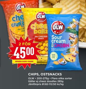 Willys Chips, ostsnacks erbjuda