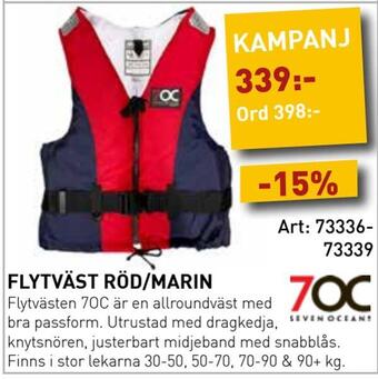 SeaSea Flytväst röd/marin erbjuda