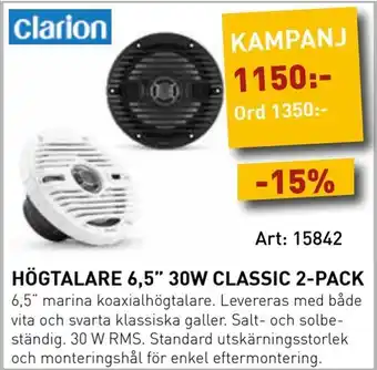 SeaSea Högtalare 6,5 30w classic 2-pack erbjuda
