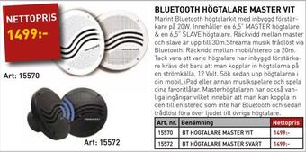 Bluetooth högtalare master vit