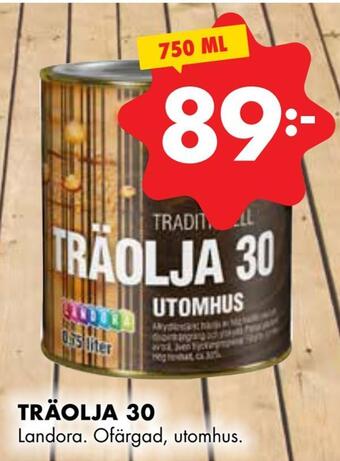 ÖoB Träolja 30 erbjuda