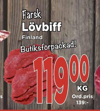 Supergrossen Lövbiff erbjuda