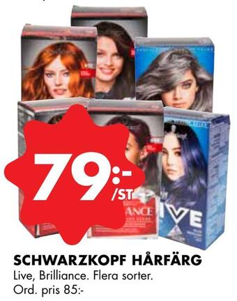 ÖoB Schwarzkopf hårfärg erbjuda