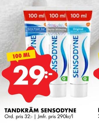 ÖoB Tandkräm sensodyne erbjuda