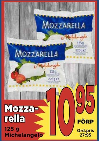 Supergrossen Mozzarella erbjuda