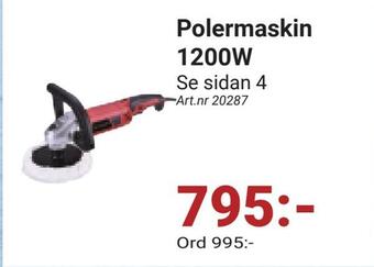 Erlandsons Brygga Polermaskin 1200w erbjuda