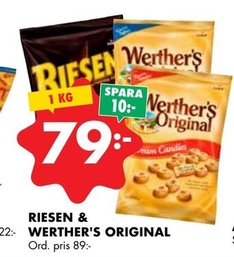 ÖoB Riesen & werther's original erbjuda