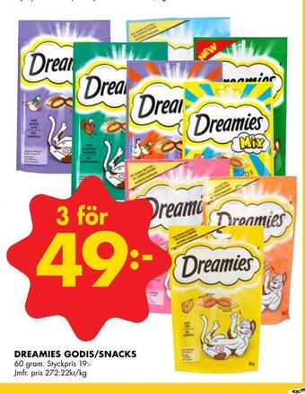 ÖoB Dreamies godis/snacks erbjuda