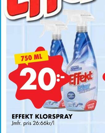 ÖoB Effekt klorspray erbjuda