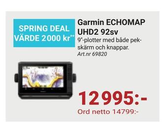 Erlandsons Brygga Garmin echomap uhd2 92sv erbjuda