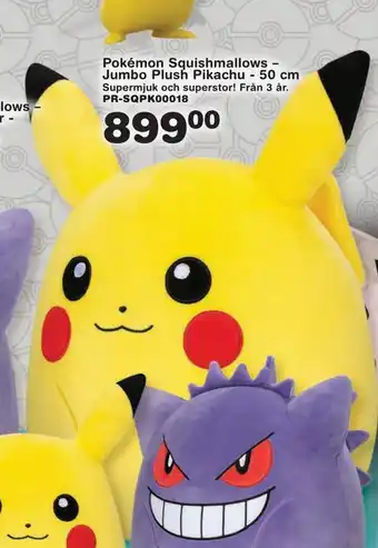 Lekextra Pokémon squishmallows jumbo plush pikachu 50 cm erbjuda