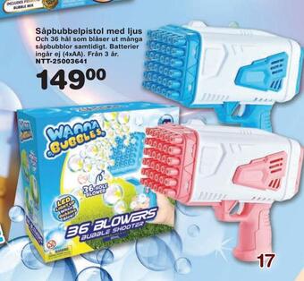 Lekextra Såpbubbelpistol med ljus erbjuda