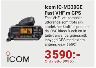 Erlandsons Brygga Icom ic-m330ge fast vhf m gps erbjuda