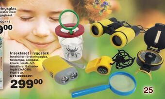 Lekextra Insektsset i ryggsäck erbjuda