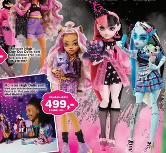 Monster high dolls sort