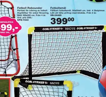Lekextra Fotbollsmål erbjuda