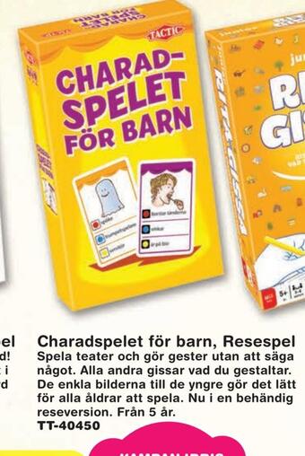 Lekextra Charadspelet för barn, resespel erbjuda