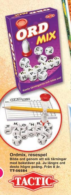 Lekextra Ordmix, resespel erbjuda