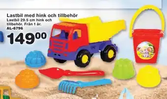 Lekextra Lastbil med hink och tillbehör erbjuda
