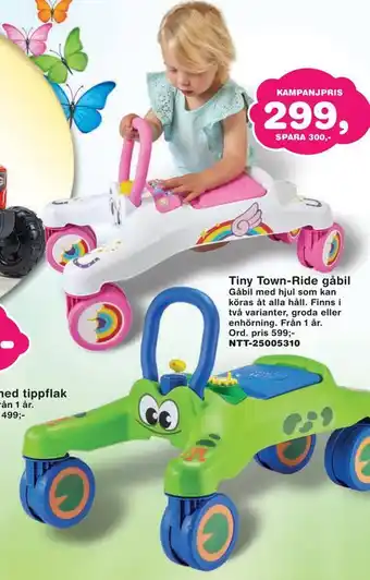 Lekextra Tiny town-ride gåbil erbjuda
