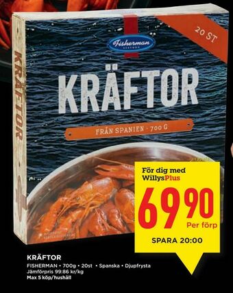 Willys Kräftor erbjuda