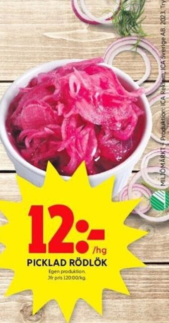 ICA Kvantum PICKLAD RÖDLÖK erbjuda
