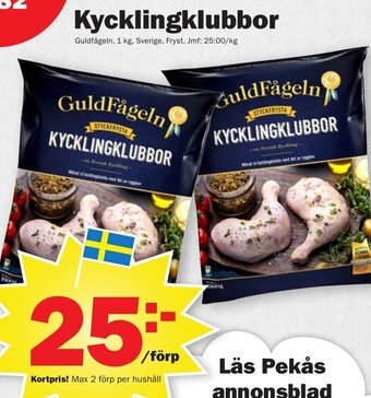 Pekås Kycklingklubbor erbjuda