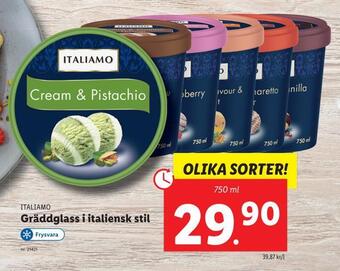 Lidl Gräddglass i italiensk stil erbjuda