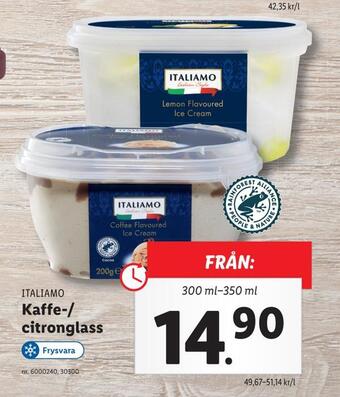 Lidl Kaffe-/ citronglass erbjuda
