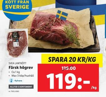 Lidl Färsk högrev erbjuda